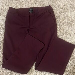 Ann Taylor Petite Modern Trousers in Deep Burgundy